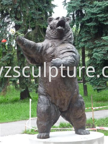 bronze bear statue